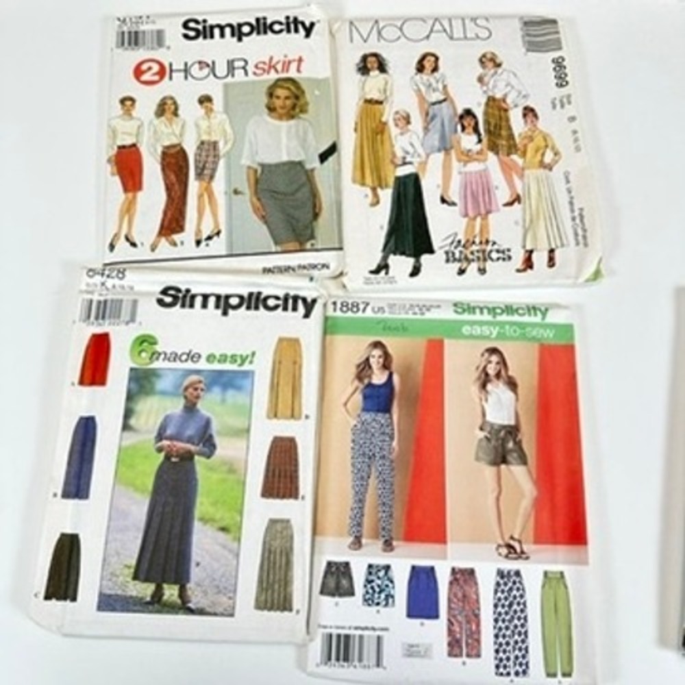VTG Lot of 6 UNCUT Sewing Patterns Simplicity McCall's Butterick Skirts Pants - Picture 2 of 5
